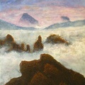 Montagnes sous la brume